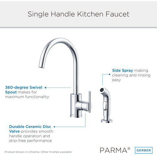 Gerber Parma Kitchen Faucet with Side Spray & Reviews Wayfair